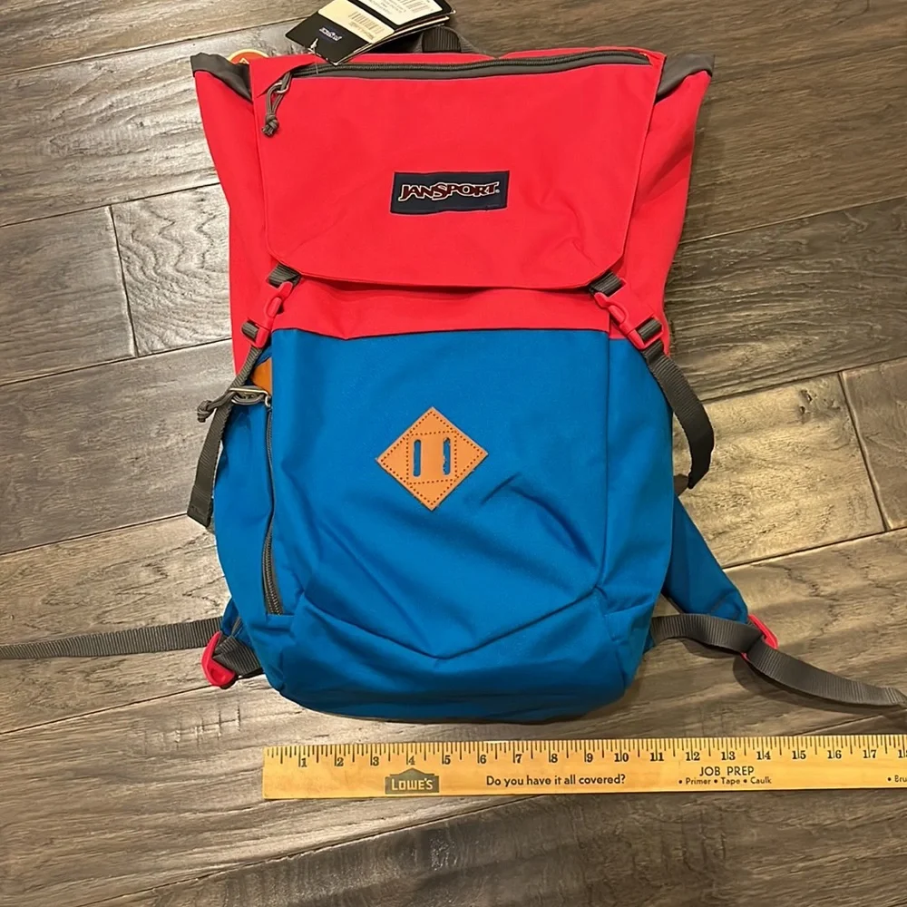 Jansport Pike Backpack bool bag new slalom red myko 1465 cubic inches 15” laptop